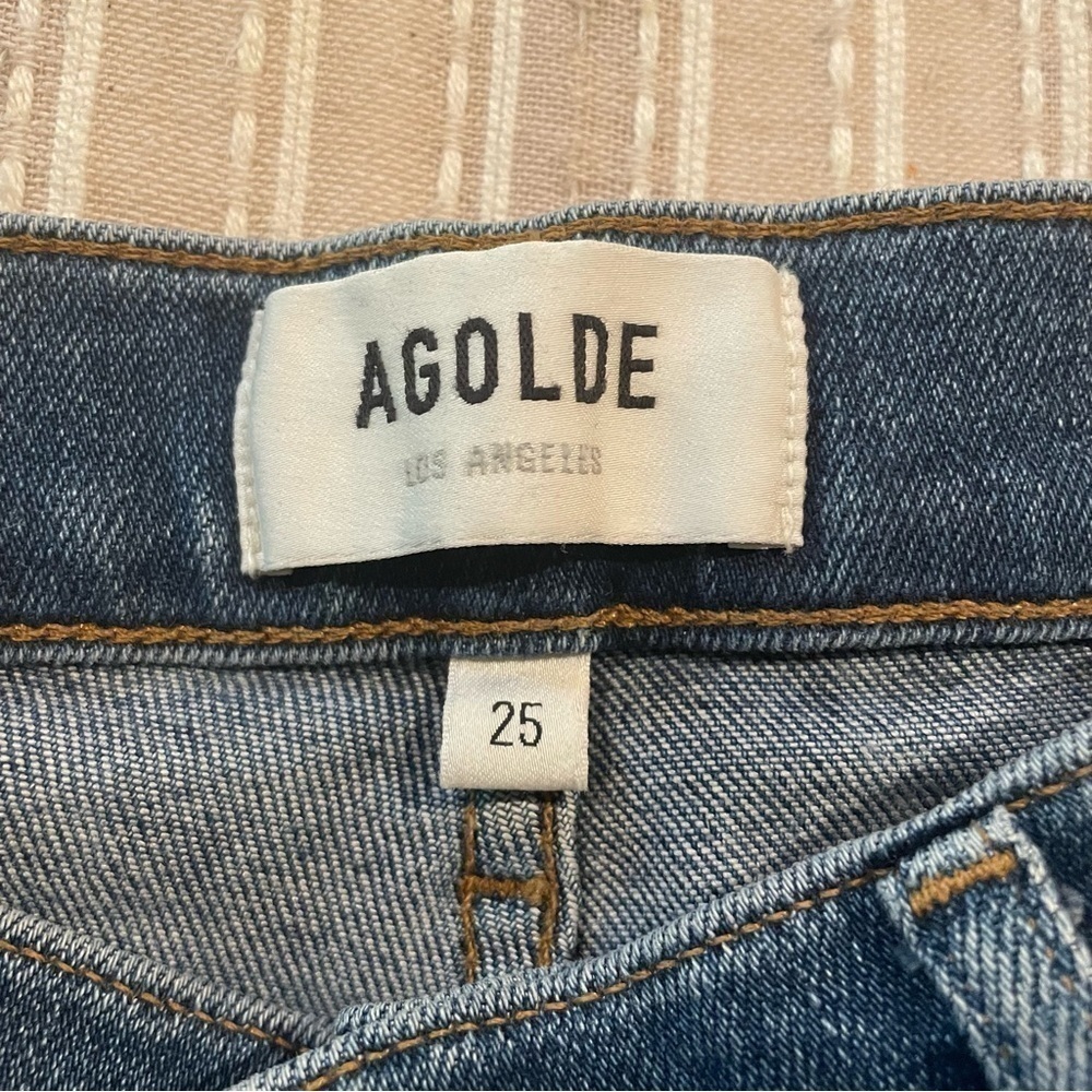 Agolde Sophie Mid Rise Ankle Skinny Jeans in Tame 25 - Picture 6 of 10